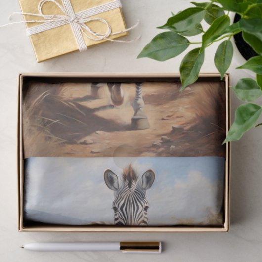 Zebra 1 ontkoppelingspapier tissuepapier (Geschenk)