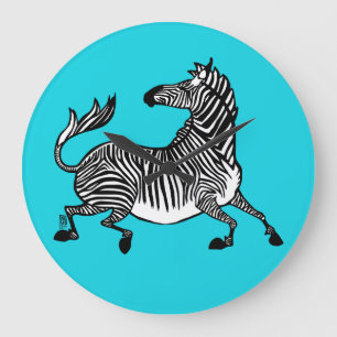 Zebra 4-klok grote klok