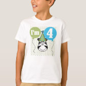 Zebra 4e verjaardag t-shirt (Voorkant)