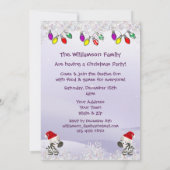 Zebra à Santa Hat, Invitation des lumières de la n (Dos)