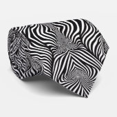 Zebra Abstract Z&W Stropdas (Opgerold)