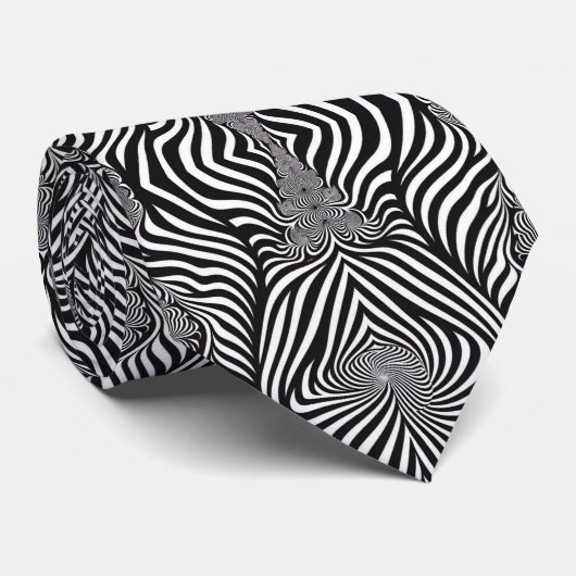 Zebra Abstracte B&W Sherpa Blanket Stropdas (Opgerold)