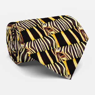 Zebra Abstracte Print Tendy Zonnebril Tie Stropdas