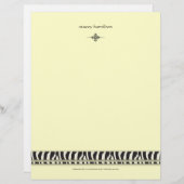 Zebra accent custom briefhoofd (Voorkant / Achterkant)