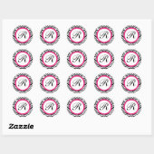 Zebra afdichtingen - rond ronde sticker (Vel)