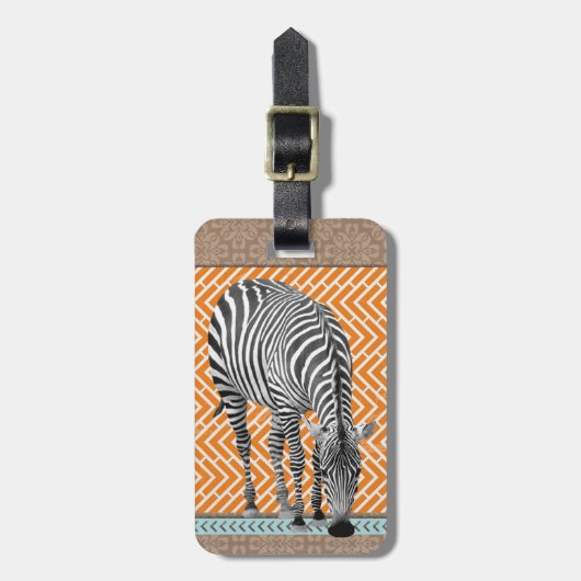 Zebra Africa Tribal Bag Bagagelabel (Voorkant verticaal)