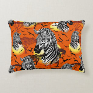Zebra African Savanna Wild Animal Accent Kussen