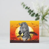 Zebra African Savanna Wild Animal Briefkaart (Staand voorkant)