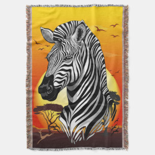 Zebra African Savanna Wild Animal Deken
