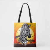 Zebra African Savanna Wild Animal Draagtas (Voorkant)