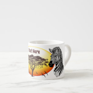 Zebra African Savanna Wild Animal Espresso Kop