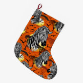 Zebra African Savanna Wild Animal Grote Kerstsok (Voorkant (Hangend))