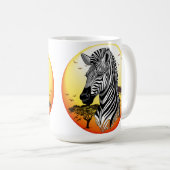 Zebra African Savanna Wild Animal Koffiemok (Voorkant rechts)