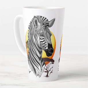Zebra African Savanna Wild Animal Latte Mok