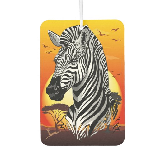Zebra African Savanna Wild Animal Luchtverfrisser (Voorkant)