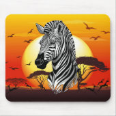Zebra African Savanna Wild Animal Muismat (Voorkant)
