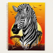 Zebra African Savanna Wild Animal Planner (Voorkant)