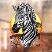 Zebra African Savanna Wild Animal Raamsticker (Vel 2)