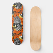Zebra African Savanna Wild Animal Skateboard (Voorkant)