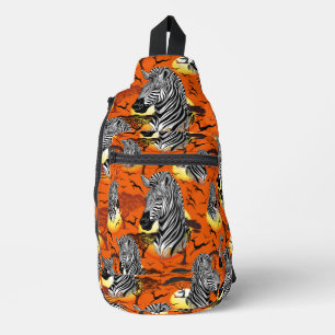 Zebra African Savanna Wild Animal Sling Bag