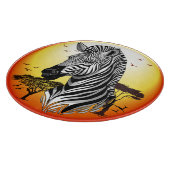 Zebra African Savanna Wild Animal Snijplank (Hoek)