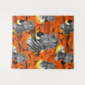 Zebra African Savanna Wild Animal Wandkleed (Voorkant (horizontaal))