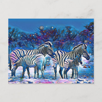 Zebra afrika namibië natuur briefkaart