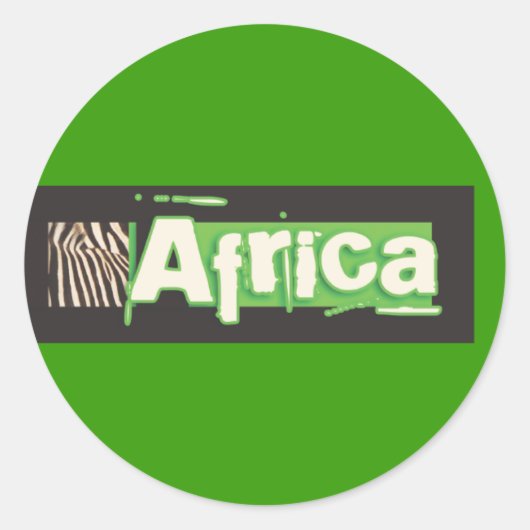 Zebra Afrika stickers (Voorkant)