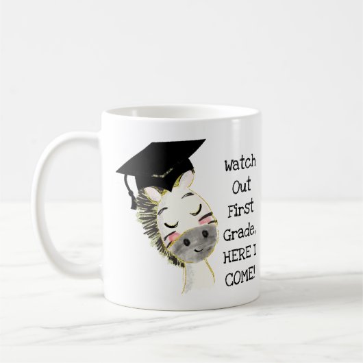 Zebra Afstuderen, hier kom ik Klassieke Mok, 11 oz Koffiemok (Links)