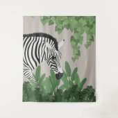 Zebra amongst Leaves Tapestry Wandkleed (Voorkant)