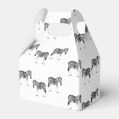 Zebra animal pattern on white bedankdoosjes (Achterkant)
