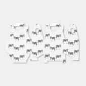 Zebra animal pattern on white bedankdoosjes (Uitgevouwen)