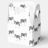Zebra animal pattern on white bedankdoosjes (Geopend)