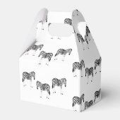 Zebra animal pattern on white bedankdoosjes (Voorkant Zijde)