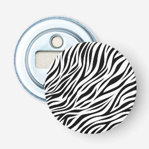 Zebra Animal Skin Print Pattern-15391 Button Flesopener