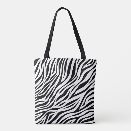 Zebra Animal Skin Print Pattern-15391 Draagtas (Achterkant)