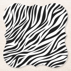 Zebra Animal Skin Print Pattern-15391 Kartonnen Onderzetters