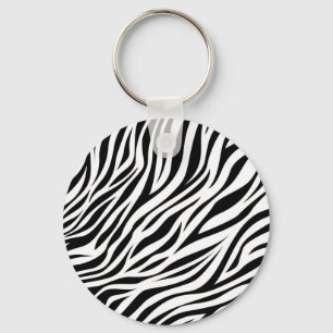 Zebra Animal Skin Print Pattern-15391 Sleutelhanger