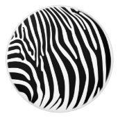 Zebra Animalprint Keramische Knop (Voorkant)