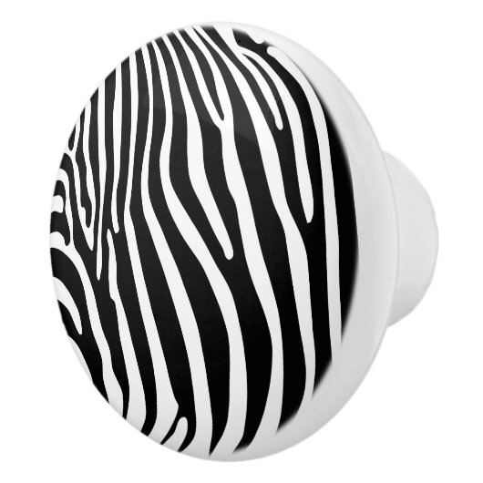 Zebra Animalprint Keramische Knop (Rechts)