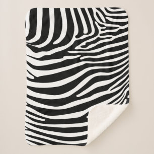 Zebra Animalprint Sherpa Deken