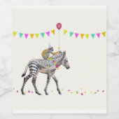 Zebra Apenballon Stickers (Enkel label)