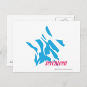 Zebra Aqua 3 Briefkaart (Voorkant / Achterkant)