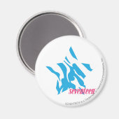 Zebra Aqua 3 Magneet (Voorkant / Achterkant)