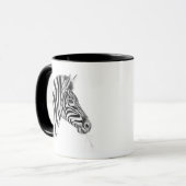 Zebra Art Café Mug - Élégant (Devant gauche)