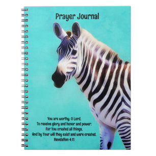 Zebra Art Creatie Bijbel Verse Geloofsgebed Notitieboek