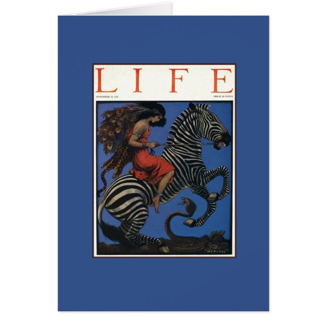  Zebra Art Nouveau Vrouw (Voorkant)