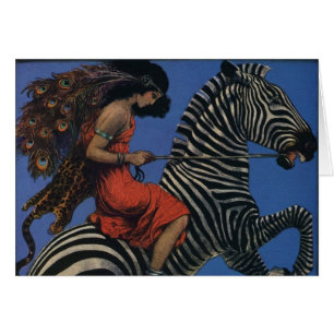 Zebra Art Nouveau Vrouw