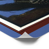  Zebra Art Nouveau Vrouw Poster (Hoek)