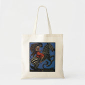 Zebra Art Nouveau Vrouw Tote Bag (Voorkant)